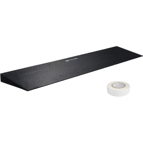 VEVOR Rampa per Soglia in Gomma Altezza 3cm Capacita Carico Max. 15 Tonnellate, Rampa per Soglia Tagliare Liberamente Dimensioni Generali 90x20x3 cm, Rampa Soglia Antiscivolo per Salita Facile 5,2 kg
