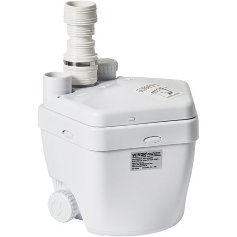 VEVOR Pompa per lavello, 250 W, Sistema di pompa di scarico per lavello sotto il lavello, Portata 6600 l/h, 5,5 m, con motore in filo di rame, Pompa per lavello di scarico per lavanderia con 3 uscite, (1/5)