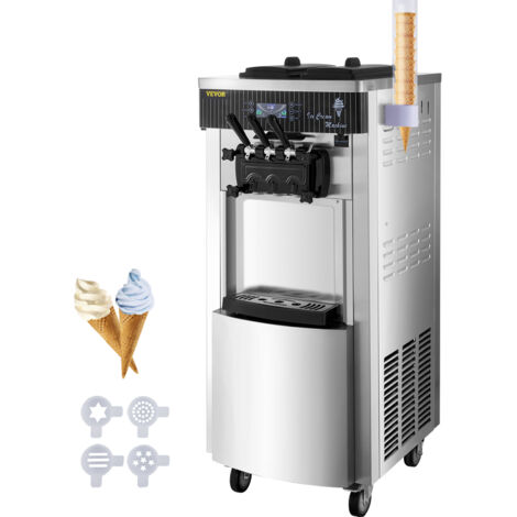 VEVOR Macchina del Gelato Soft Professionale 2200W, Ice Cream Maker 20-28L / 5.3-7.4 Gallon per Ora, Macchina Gelato Professionale 220V, Macchina del Gelato Soft