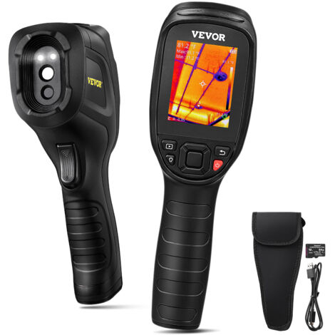 VEVOR Macchinetta Termocamera a Infrarossi Portatile Risoluzione IR da 240 x 180 Pixel Sensibilita Termica 40 mK, Termocamera Corporea Infrarossi Portatile con Scheda SD 64 GB Temperatura -20℃ a 550℃