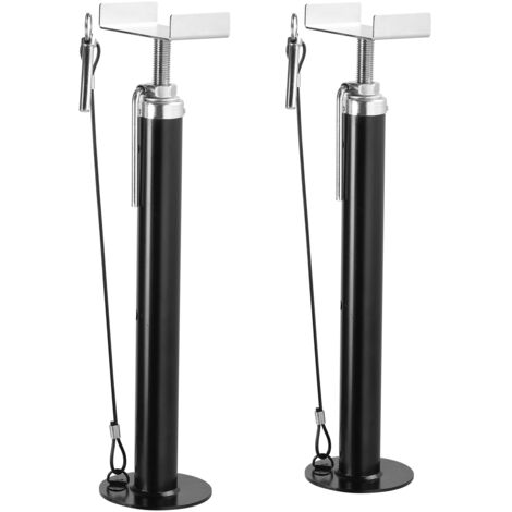VEVOR Supporto Stabilizzatore per Caravan Carico max. da 2,27 Tonnellate, Set di Cavalletti da 2 Pezzi per Roulotte Rimorchio di Parcheggio Altezza Regolabile 500-1230mm, Supporto per Camper Caravan (1/5)
