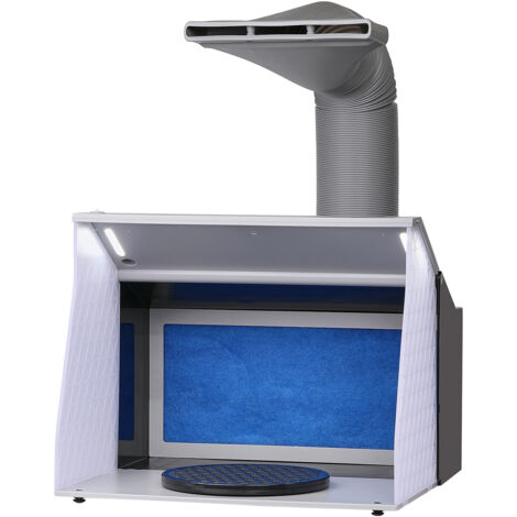 VEVOR Cabina di Verniciatura ad Aerografo 405x330 x 355 mm, Cabina di Verniciatura Portatile 5,2 m³/min, Cabina per Spruzzatura Vernice a Doppio Ventilatore Piattaforma Girevole per Modelli Fai-da-te (1/5)