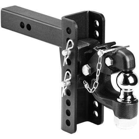 VEVOR Gancio a Perno, 9070 kg, Gancio a Perno da 5,08 cm, Ricevitore, Sfera di Attacco Combinata 5,87 cm, Adatta per Anello Lunetta, Lunghezza 39,6 cm, Rivestimento a Polvere, Nera (1/5)