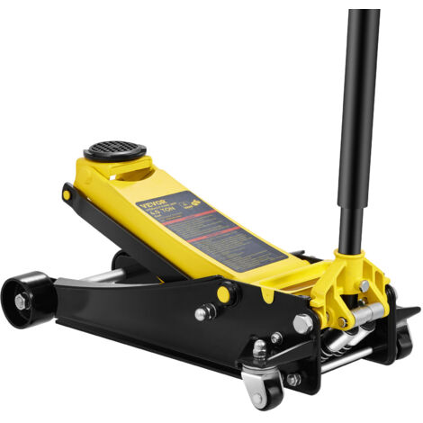 VEVOR Martinetto da Pavimento a Basso Profilo 4 Tonnellate Martinetto da Pavimento da Corsa in Acciaio per Carichi Pesanti con Pompa a Sollevamento a Doppio Pistone, Campo di Sollevamento 100-533 mm (1/5)