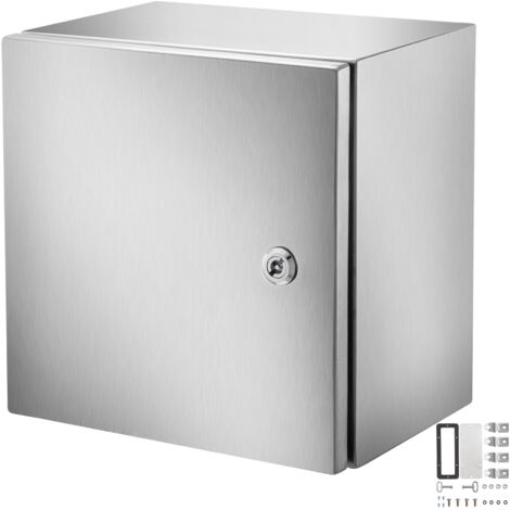 VEVOR Scatola in Acciaio Inossidabile NEMA Scatola Elettrica in Acciaio NEMA 4X, IP66 Impermeabile e Antipolvere, Contenitore di Giunzione Elettrica per Interni/Esterni, con Piastra di Montaggio