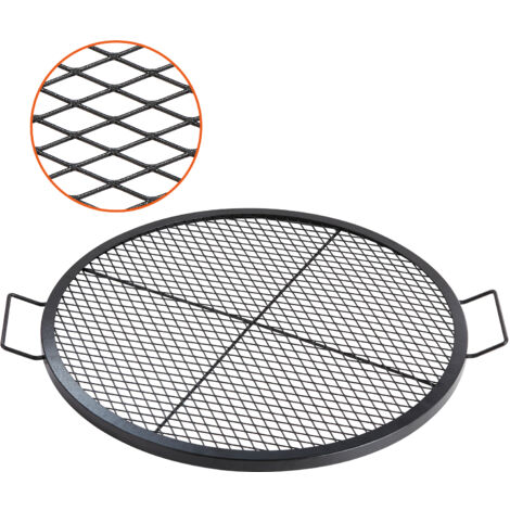 VEVOR Griglia per Barbecue in Acciaio Rotonda, Diametro 76 cm, Portata max. 20 kg, Materiale Utensili per BBQ, Staffa a Forma di X per Barbecue Braciere, Picnic, Campeggio, Viaggio, Giardino, Cortile