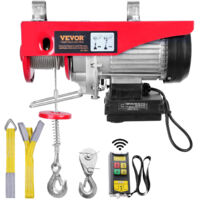VEVOR Paranco a Leva Elettrico 1450 W Carico Max. da 800 kg Motore con Telecomando Senza Filo Distanza da 10m, Paranco Elettrico a Leva per Sollevamento Carico Velocita 10 m/min Altezza 12m