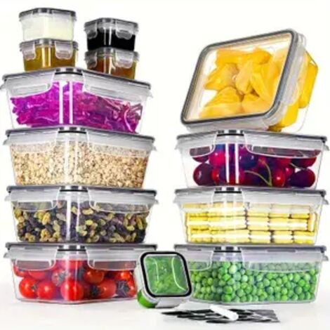 13 pièces boîtes hermétiques pour aliments, avec couvercle et sceau, différentes tailles de Boîte à lunch, boîtes à repas étanches et à l'épreuve de fuites, boîtes de préparation des repas.