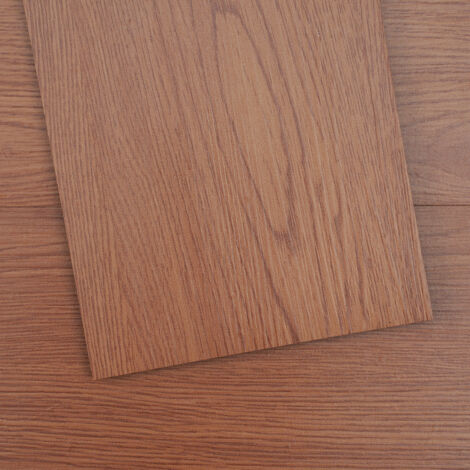 Mophorn Self Adhesive Vinyl Floor Tiles 36 x 6 inch, 36 Tiles 2.5mm Thick Peel & Stick, Deep Brown Wood Grain DIY Flooring for Kitchen, Dining Room, Bedrooms & Bathrooms, Easy for Home Decor