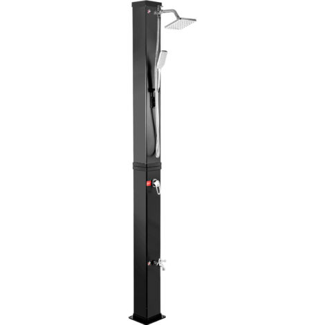 VEVOR Solar Heated Shower, 10.6Gal Outdoor Solar Shower, 7FT Pool Shower Temperature Adjustable, 2-Section with 360 Degree Shower Tap, Handheld Showerhead & Foot Faucet for Backyard, Beach, Poolside S
