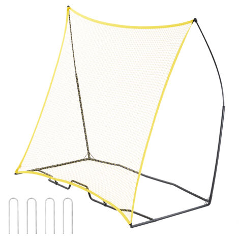 VEVOR Soccer Rebounder, Portable Soccer Trainer, 7x7FT Iron & Polyester Soccer Practice Equipment, Sports Football Rebounder Wall with Portable Bag, Perfect for Team Solo Training, Passing, Volley (1/5)