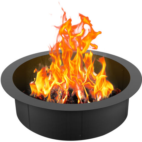 VEVOR Fire Pit Ring, 36-Inch Outer/30-Inch Inner Diameter, 10inch Height 2.5mm Thick Fire Pit Insert, Heavy Duty Carbon Steel Liner DIY Campfire Ring above or In-Ground, for Outdoor Camping, Bonfires