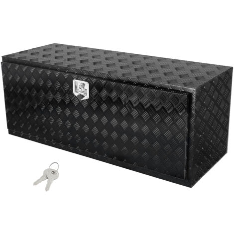 VEVOR Underbody Truck Box, 60" x 24" x 24" Pickup Storage Box, Heavy Duty Aluminum Diamond Plate Tool Box with Lock and Keys, Waterproof Trailer Storage Box with T-Handle Latch for Truck, Van, Trailer
