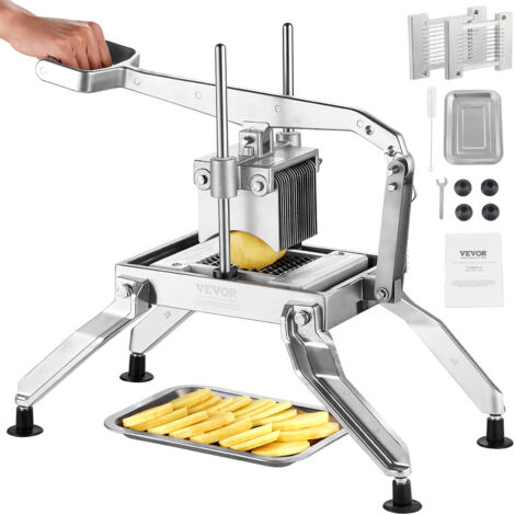 Mophorn Commercial Vegetable Slicer, 1/4 and 1/2 inch Tomato Slicer, Stainless Steel and Aluminum Alloy Vegetable Cutter Slicer, Manual Tomato Slicer with Non-slip Feet, for Tomatoes, Onions, Potatoes