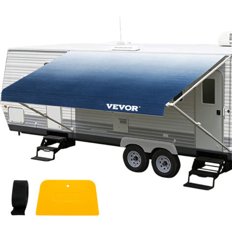 VEVOR RV Awning, Awning Replacement Fabric 18 FT, Slate Blue RV Awning Replacement, 15oz Vinyl Material Replacement Awning, Sun Shade and Waterproof Camper Awning Replacement Fabric (1/5)