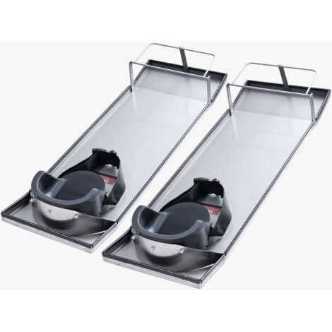 Mophorn Concrete Knee Boards Stainless Steel, 30'' x 10'' Concrete Sliders, Knee Boards For Concrete, Concrete Knee Pads Moving Sliders, with Knee Pads & Board Straps for Cement and Concrete Finishing