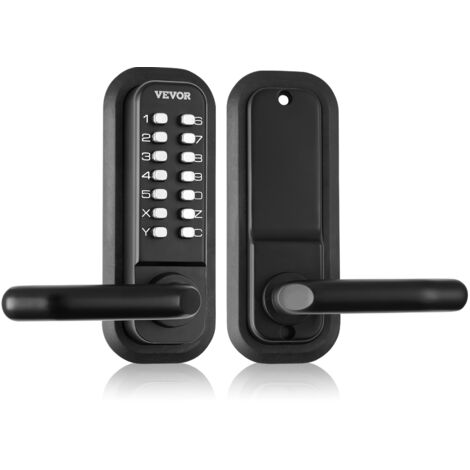 Keyless Entry Door Lock With 2 Handles, Electronic Keypad Deadbolt Front Door Lock Set, Auto-Locking, Anti-Peeping Password, Easy Installation, Matte Black - View #9