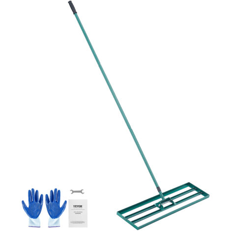 VEVOR Lawn Leveling Rake, 36"x10" Level Lawn Tool, Heavy-duty Lawn Leveler with 78" Steel Extended Handle, Yard Leveling Rake Suit for Garden, Golf Lawn, Farm