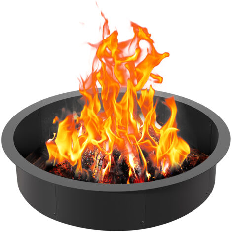 VEVOR Fire Pit Ring, 40-Inch Outer/36-Inch Inner Diameter, 8.5inch Height Fire Pit Insert, Heavy Duty Carbon Steel Liner DIY Campfire Ring above or In-Ground, for Outdoor Camping, Bonfires (1/5)