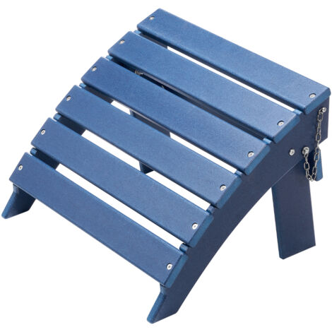 VEVOR Adirondack Ottoman, 15.7L x 18.9W x 13H Inch HDPE Plastic Folding Adirondack Ottoman, Weather-Resistant Foot Rest for Adirondack Chair, Widely Used for Outside Porch Pool Lawn Backyard, Blue (1/5)