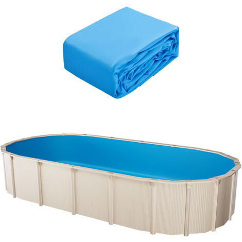 VEVOR Oval Pool Liner, 16.4 x 9.8 ft Pool Liner, Uinbead Style, Durable Vinyl Pool Liner, Standard Gauge, 47in Wall Height, Pool Liner Replacement for Steel Sided Above-Ground Swimming Pools