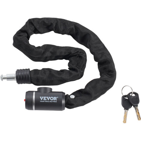 VEVOR Bike Chain Lock, 2.79 Ft Combination Bicycle Chain Lock with 2 Keys, Heavy Duty Anti-Theft High Security Bike Locks, Perfect for Bike, Motorcycle, Scooter, Bicycle, Door, Fence or Gate, 8mm (1/5)