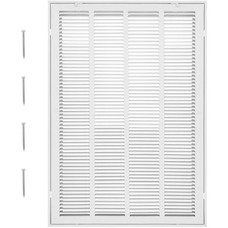 VEVOR Return Air Filter Grille, Fits W20 x H30 Inch Duct Opening, Filter Not Included, Return Air Vent Cover for Wall, Powder-Coated Steel Return Air Grill Detachable Face/Door for 1 inch Filters (1/5)