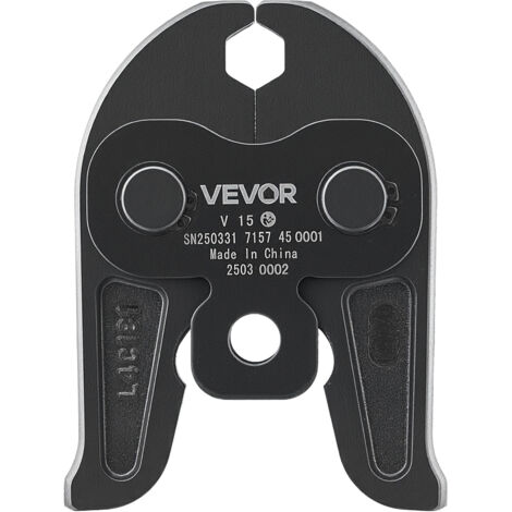 VEVOR V15 Pressing Jaw, 15mm Press Jaw for V-Type Stainless Steel Pipes, High-Strength Carburized Steel Crimping Jaws Compatible with Standard Press Tools