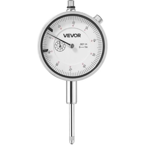 VEVOR Dial Test Indicator, 0.03 mm Accuracy, 0-25.4mm Measuring Range, Easy to Read Large Dial, Professional for Internal Diameter Measurement, Runout Detection, Flatness Inspection