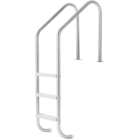 VEVOR Swimming Pool Ladder, 3-Step Double Handrails Stairs with Non-slip Heavy Duty Steps, Stainless Steel Load Capacity 265 lbs, for 48-54 In Inground Pools of Any Decking Surface Indoor & Outdoor