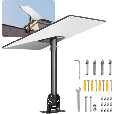 VEVOR Starlink Gen 3 Roof Mount, 30-150° Adjustable Angle Mounting Roof Pole Adapter, Heavy-Duty Steel Starlink Standard Gen 3 Pipe Kit, Compatible with Gen3 and V3, Easy to Assembly, Black