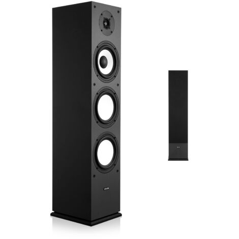 VEVOR Passive Floorstanding Speaker, 2-Way, Floor-Standing Tower Speaker with 1-Inch Tweeter, 6.5-Inch Woofer, 200W Peak, 70Hz–20kHz Frequency Response, Durable MDF Enclosure, for Home Audio, Single
