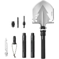 VEVOR Survival Shovel, 11 in 1 Camping Shovel Folding Multitool, Military Grade Portable Compact Tactical Shovel, Multifunction for Off-Roading, Camping, Hiking, Outdoor, Survivalist and Emergency