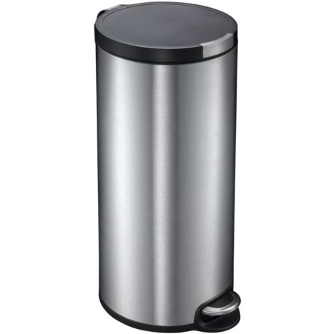 EKO - Poubelle à pédale Artistic 30 litres - Stainless steel Plastic - inox mat (1/4)
