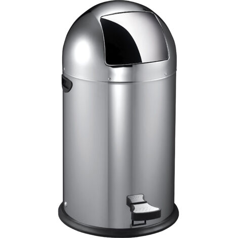 EKO, Poubelle à poussoir avec pédale, capacité 33 l, h x Ø 700