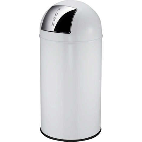 EKO, Poubelle à poussoir, acier, capacité 40 l, h x Ø 740 x