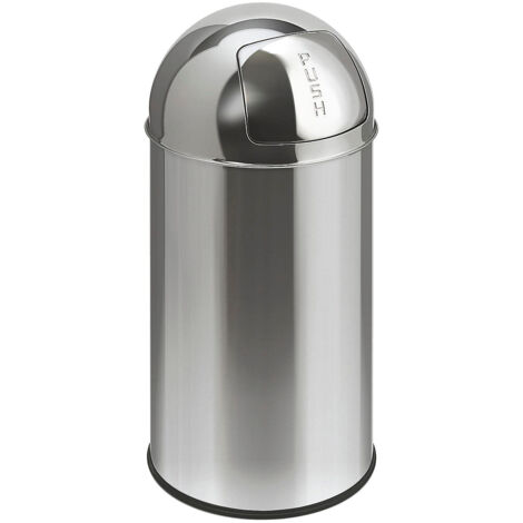 EKO - Poubelle Push can 40 litres - Stainless steel   - inox