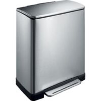 EKO, Collecteur de déchets à pédale en inox, rectangulaire,