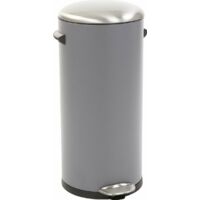 EKO - Poubelle à pédale Belle Deluxe 30 litres - Steel Plastic - gris, sandcoated