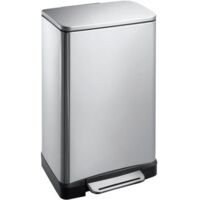 EKO - Poubelle à pédale E-Cube 30 litres - Stainless steel Plastic - inox mat