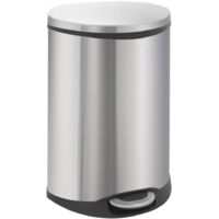Poubelle à pédale Shell 2x22 L Argenté mat EKO