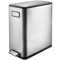 EKO - Poubelle à pédale Ecofly 20 litres - Stainless steel Plastic - inox mat