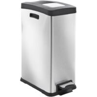 EKO - Poubelle à pédale Rejoice 30 litres - Stainless steel Plastic - inox mat