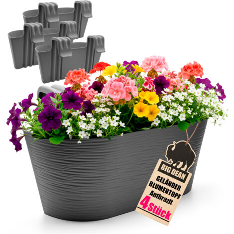 blumenkasten ausgefallen Beton Blumenkasten grau, lnglich