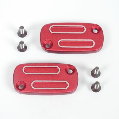 Paar Hauptzylinderdeckel Alu rot tnt für Roller peugeot 50 buxy (1/2)
