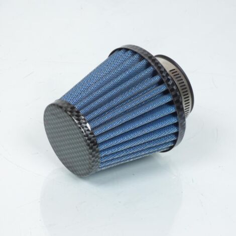 Luftfilterhorn Ø28/35mm Carbon und blau replay neu für Motorrad