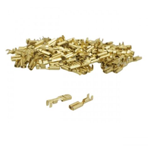 Beutel mit 100 Flachsteckhülsen, Breite 2.8mm, elektrische