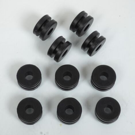 Satz 10 schwarze Gummi-Silentblocks für Motorrad Honda 250 xr l (1/5)