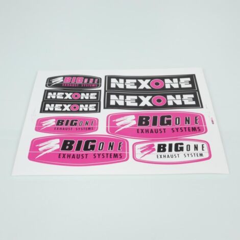 Nexone Stickerbogen rosa / weiß / schwarz für Motorrad Roller neu (1/2)