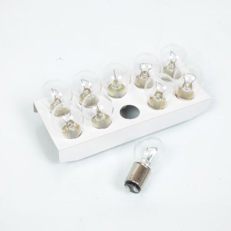 10er Packung weiße Glühbirne ba15d 12v 21w flosser ergots